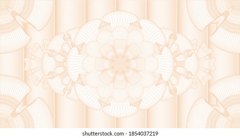 Voucher watermark. wavy subtle curves. Artistic illustration. Complex design. 