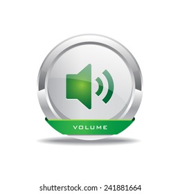 Voulme Circular Green Vector Web Button Icon
