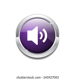 Voulme Circular Purple Vector Web Button Icon