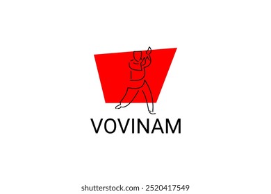 vovinam sport vector line icon. vovinam fighter sport. sign. sport pictogram illustration