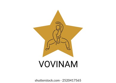 vovinam sport vector line icon. vovinam fighter sport. sign. sport pictogram illustration