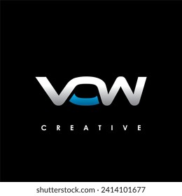 VOW Letter Initial Logo Design Template Vector Illustration