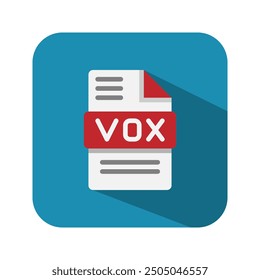 Vox audio file flat icons, document, files type, extension, symbol icon. can be used for website, ui and mobile app.