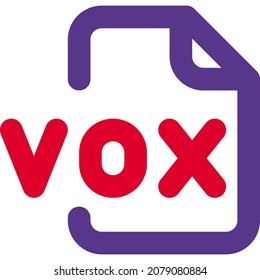 VOX is an audio file format optimized for storing digitized voice data