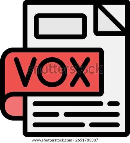 VOX Line Filled Icon Design