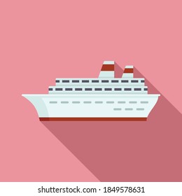 Icono de crucero de transporte. Ilustración plana del icono vectores de crucero itinerante para el diseño web