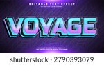 Voyage editable text effect in modern trend style 
