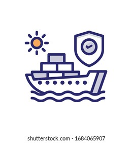Voyage  Filled Outline vector illustration icon.