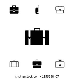 Voyage icon. collection of 7 voyage filled and outline icons such as suitcase. editable voyage icons for web and mobile.