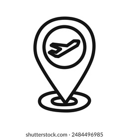 voyage icon linear vector graphics sign