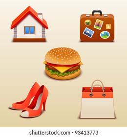 Voyage icon set