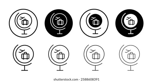 voyage icon Simple outline vector logo