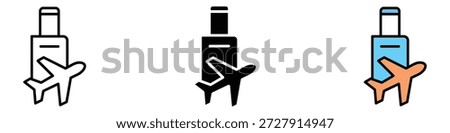 Voyage icon vector. flight and vacation planning symbol. vector illustration.