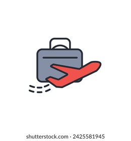 icono de viaje. vector.Trazo editable.signo de estilo lineal para el uso de diseño web,logo.Ilustración de símbolo.