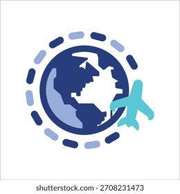 voyage icons. simple colored vector