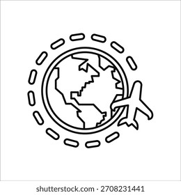 Iconos del viaje. Vector de línea simple