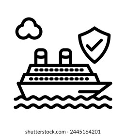 Icono de Seguro de Viaje en Vector. Logotipo
