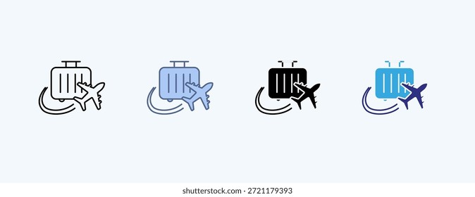 Vector de ilustración de icono múltiple de viaje