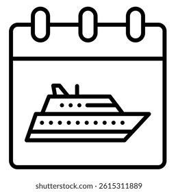 Voyage Planner icon line vector illustration