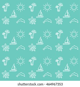 Voyage and relaxation vector icons.