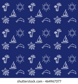 Voyage and relaxation vector icons.