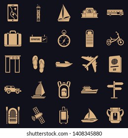 Voyage spot icons set. Simple set of 25 voyage spot vector icons for web for any design
