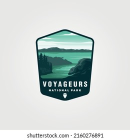 voyageurs national park vector logo symbol illustration design