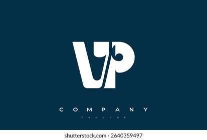 VP Abstract Geometric Logo Design. Modern and elegant logo design with simplistic typography elements, showcasing branding excellence.