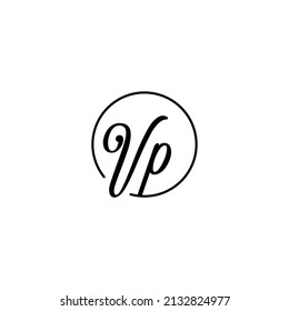 VP circle feminine concept initial logo best for beauty and fashion