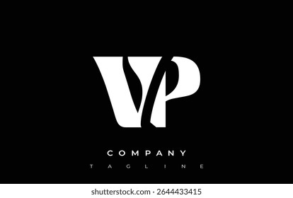 VP Diseño de Logo de Tipografía Abstractas Creativa. Logotipo elegante que combina tipografía atrevida y Formas creativas, ideal para soluciones de marca e identidad.