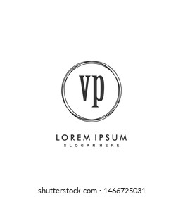 VP Initial beauty monogram logo vector