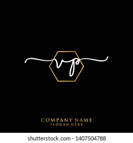 VP Initial handwriting logo template