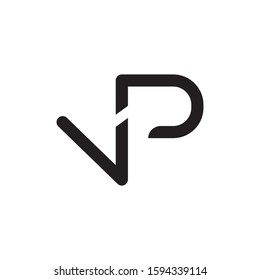 VP initial letter logo template vector icon design