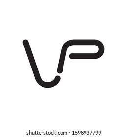 VP initial letter logo template vector icon design