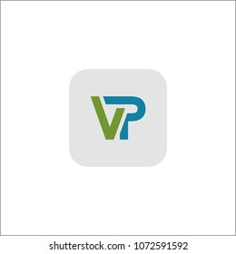 VP initial logo company name swoosh design, isolated on white background. vector logo for business and company identity