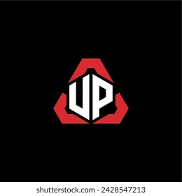 VP logotipo inicial concepto moderno y futurista para la exportación o el logotipo del juego