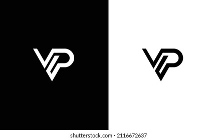 VP initial logo vector, initial brand name, clean and strong company logo design