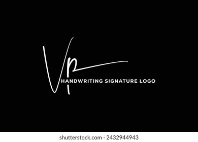 VP initials Handwriting signature logo. VP Hand drawn Calligraphy lettering Vector. VP letter real estate, beauty, photography letter logo design.