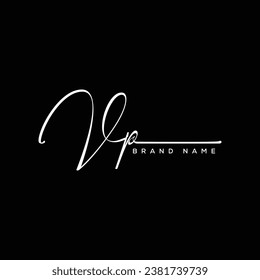 VP letter beauty handwriting vector logo. 