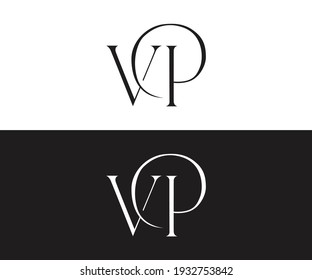 VP letter logo design. VP Logo for luxury branding. Elegant and stylish design for your company.