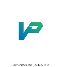 VP letter logo design, VP monogram initials letter logo concept, creative icon, vector