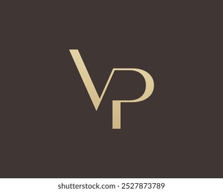 VP letter logo icon design. Classic style luxury initials monogram.