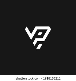 vp letter vector logo abstract