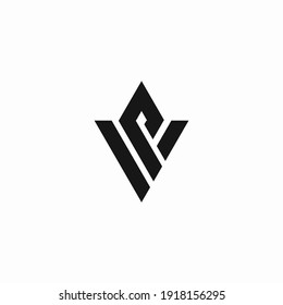 vp letter vector logo abstract