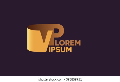 VP letters logo, V and P letters logo alphabet design.