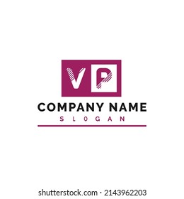 Diseño del logotipo VP. Ilustración de vectores con logotipo de carta VP - Vector