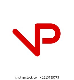 vp logo design simple modern template