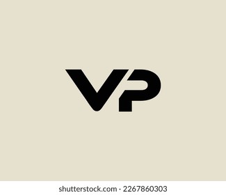 VP logo design vector template