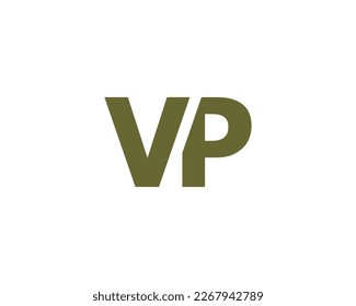 Plantilla vectorial de diseño de logotipo VP