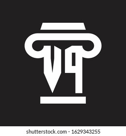 VP Logo monogram with pillar style design template